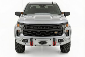 Chevrolet Silverado 1500 Bumper - Front - Rough Country - FXS - Silver Ice Metallic - '23-'26